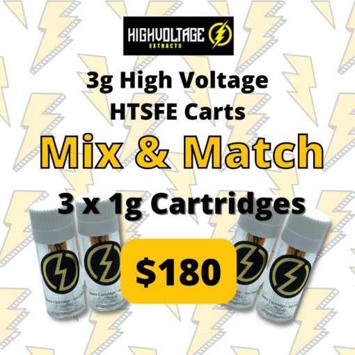 3 High Voltage Extracts Cartridges – Mix and Match